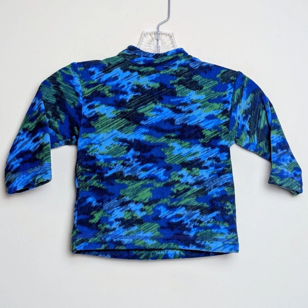 Hanna Andersson‎ Blue Camo Half Zip Fleece Pullover Sweater Size 2T New NWT